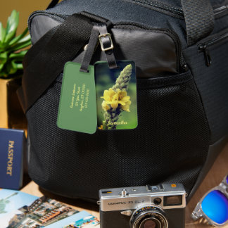 Etiqueta Para Maletas Flor de colmena amarilla salvaje personalizada