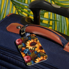 Etiqueta Para Maletas Flor de estilo barroco vintage único