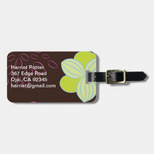Etiqueta Para Maletas Flor de fruta fina flor suave flor retro goril