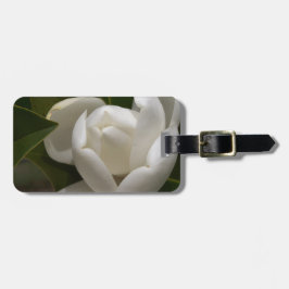Etiqueta Para Maletas Flor de magnolia blanca cremosa