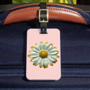 Etiqueta Para Maletas Flor de margarita MOD audaz - Primavera floral ver