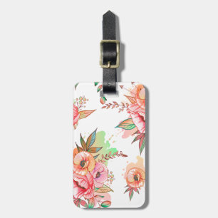 Etiqueta Para Maletas flor de primavera