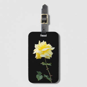 Etiqueta Para Maletas Flor de rosa amarilla