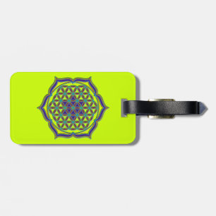 Etiqueta Para Maletas Flor de vida / Blume des Lebens - Lotus Contour