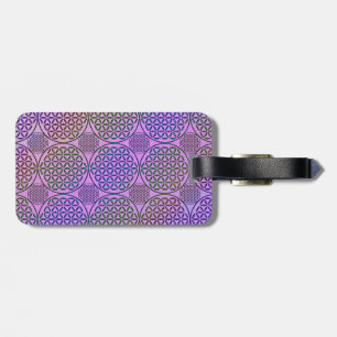 Etiqueta Para Maletas Flor de vida - estampado de grunge de sello 3