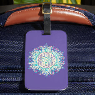 Etiqueta Para Maletas Flor de vida - Mandala india 2