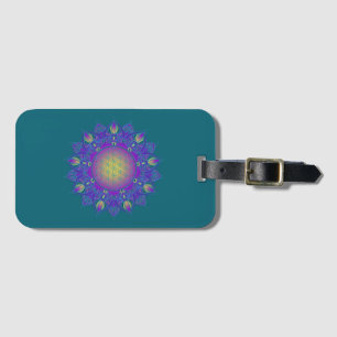 Etiqueta Para Maletas Flor de vida - Mandala india 3