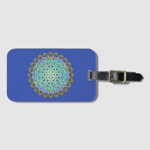 Etiqueta Para Maletas Flor De Vida - Ornamentos De Florencia Vintage 1