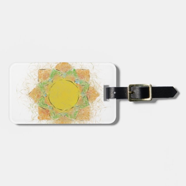 Etiqueta Para Maletas Flor etérea Lotus (Frente Horizontal)