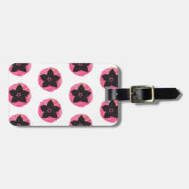 Etiqueta Para Maletas Flor hawaiana rosa