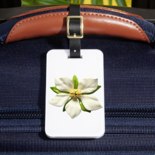 Etiqueta Para Maletas Flor MOD Flower 60s de la primavera de la magnolia