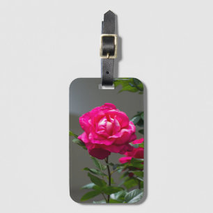 Etiqueta Para Maletas flor Rosa