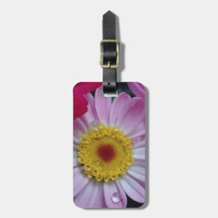 Etiqueta Para Maletas Flor rosa y amarilla