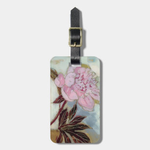 Etiqueta Para Maletas Flor rosado del Peony