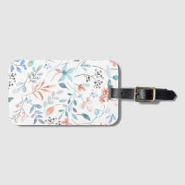 Etiqueta Para Maletas Flor silvestre acuarela