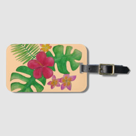 Etiqueta Para Maletas Flor tropical