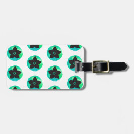 Etiqueta Para Maletas Flor verde hawaiana