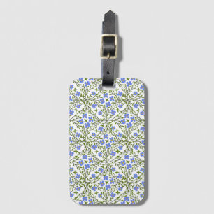 Etiqueta Para Maletas Flora azul Ditsy Floral