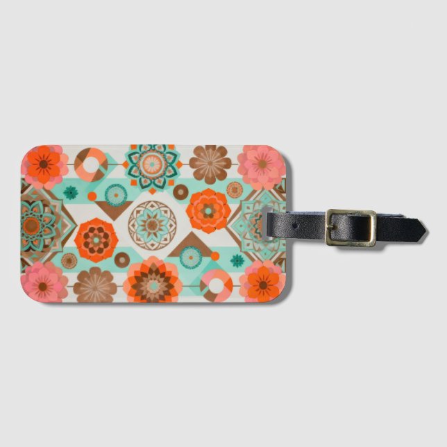 Etiqueta Para Maletas Floral (Anverso horizontal)