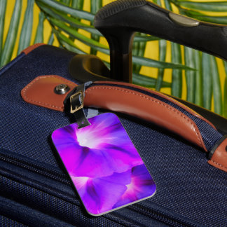 Etiqueta Para Maletas Floral Blanco Morado