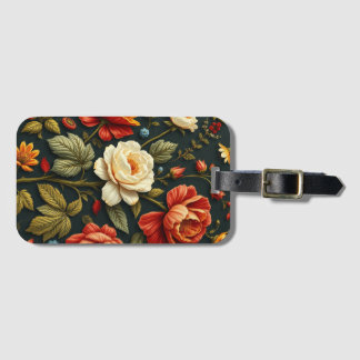 Etiqueta Para Maletas Floral de Art Nouveau - Vida en plena floración