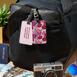 Etiqueta Para Maletas Floral elegante