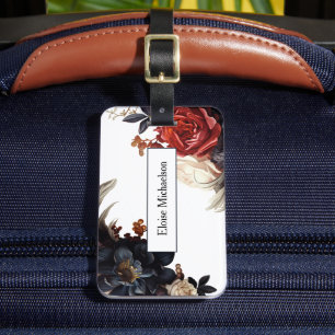 Etiqueta Para Maletas Floral elegante