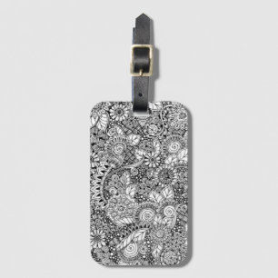 Etiqueta Para Maletas Floral étnico inspirado