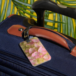 Etiqueta Para Maletas Floral hidrangea floreciente en Derby Brown