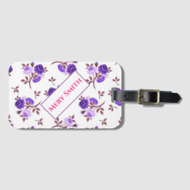 Etiqueta Para Maletas Floral moderna Su nombre