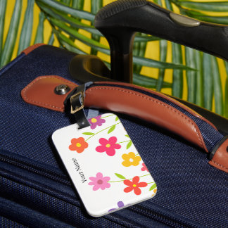 Etiqueta Para Maletas Floral personalizado