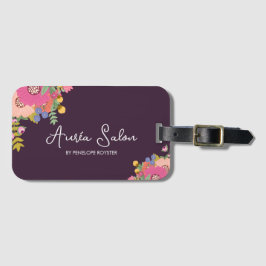 Etiqueta Para Maletas Floral & Plum Hair Luggage Tag
