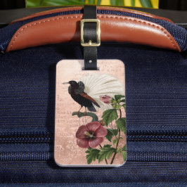 Etiqueta Para Maletas Floral rosa elegante