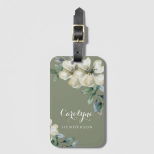 Etiqueta Para Maletas Floral Sage Green