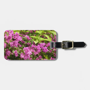 Etiqueta Para Maletas Floral Tropical Morada Bougainvillea