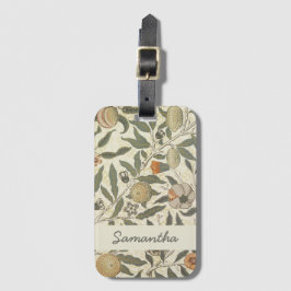 Etiqueta Para Maletas Floral virgen William Morris Fruit Art Nouveau