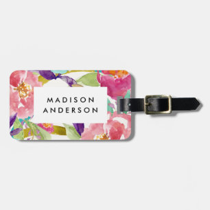 Etiqueta Para Maletas Florales de verano