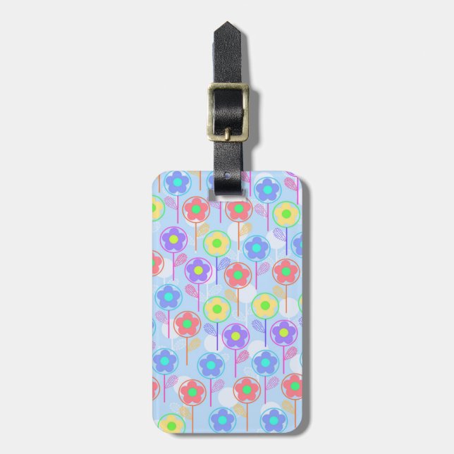 Etiqueta Para Maletas Flores (Frente Vertical)