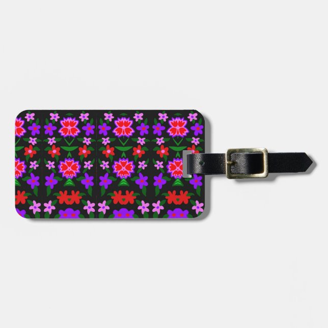 Etiqueta Para Maletas Flores (Frente Horizontal)