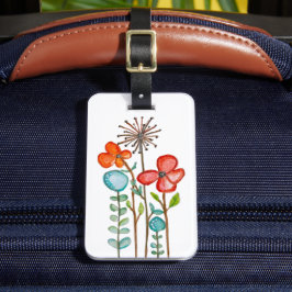 Etiqueta Para Maletas Flores