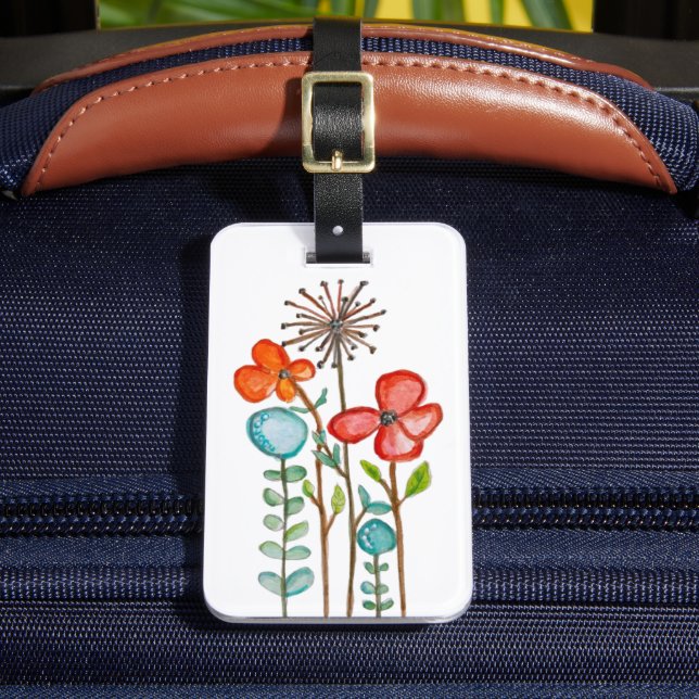 Etiqueta Para Maletas Flores (Anverso In situ 2)
