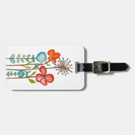 Etiqueta Para Maletas Flores