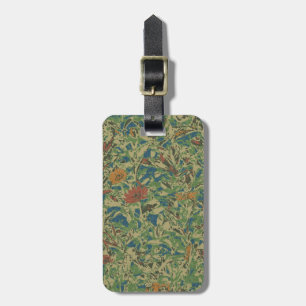 Etiqueta Para Maletas Flores contra modelo del camuflaje de la hoja