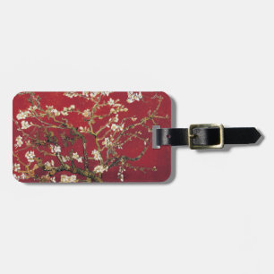 Etiqueta Para Maletas Flores de almendra Pintura de arte de Red Vincent 