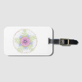 Etiqueta Para Maletas Flores de anémona, endógenas, madera de pino y alm