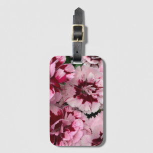Etiqueta Para Maletas Flores De Carnación Rosa