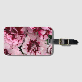 Etiqueta Para Maletas Flores De Carnación Rosa