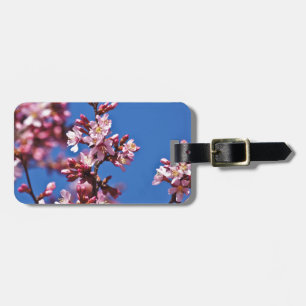 Etiqueta Para Maletas Flores de cerezo sakura tocan el azul
