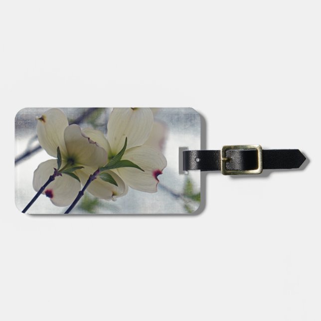 Etiqueta Para Maletas Flores de dogwood (Frente Horizontal)
