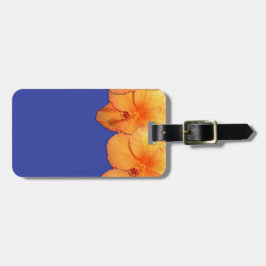 Etiqueta Para Maletas Flores de Hibiscus naranja Hawaiian